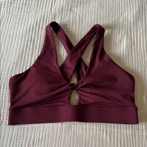 Fabletics Women's Burgundy Sports Bra